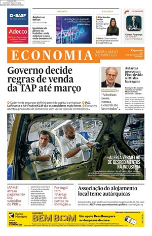 Capa de Expresso Economia