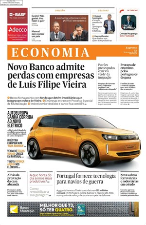 Capa de Expresso Economia