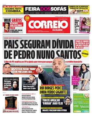 Capa de Correio da Manhã