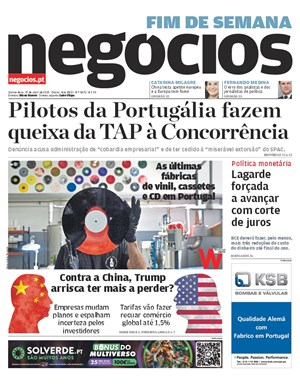 Capa de Jornal Negócios
