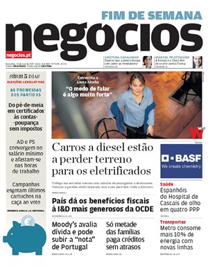 Capa de Jornal Negócios