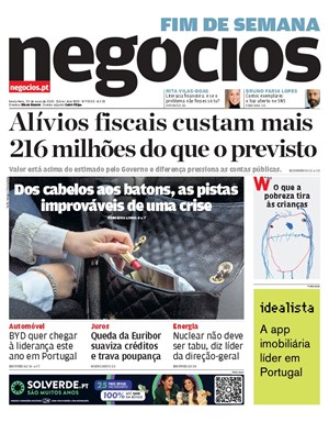 Capa de Jornal Negócios