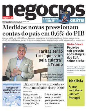 Capa de Jornal Negócios