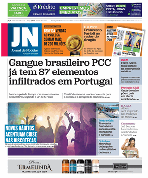Capa de Jornal de Notícias
