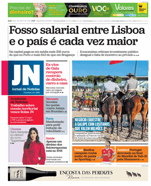 Capa de Jornal de Notícias