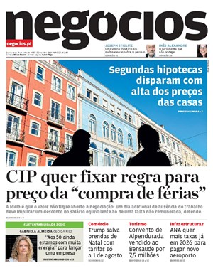 Capa de Jornal Negócios