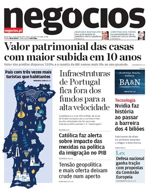 Capa de Jornal Negócios