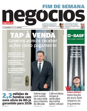 Capa de Jornal Negócios