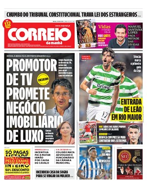 Capa de Correio da Manhã