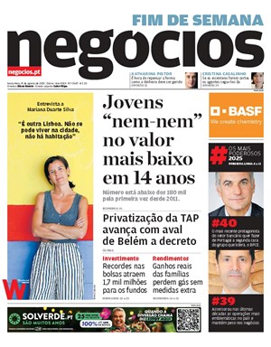 Capa de Jornal Negócios