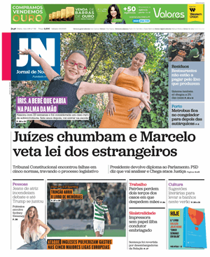 Capa de Jornal de Notícias