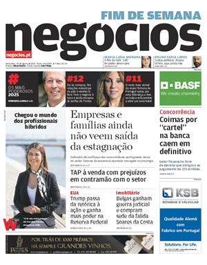 Capa de Jornal Negócios