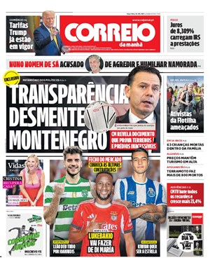 Capa de Correio da Manhã