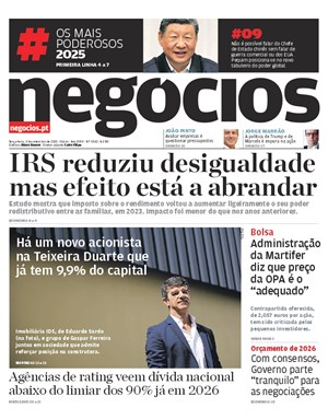 Capa de Jornal Negócios