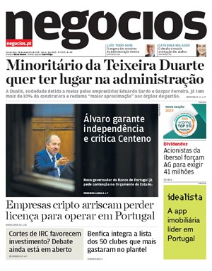 Capa de Jornal Negócios