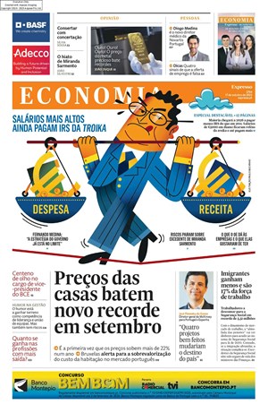 Capa de Expresso Economia