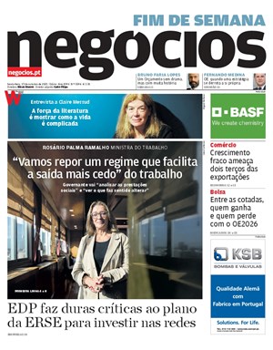 Capa de Jornal Negócios