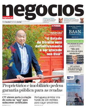 Capa de Jornal Negócios
