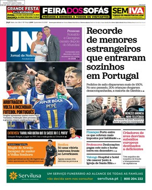 Capa de Jornal de Notícias
