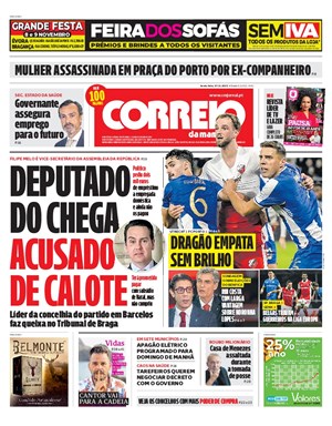 Capa de Correio da Manhã