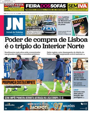 Capa de Jornal de Notícias