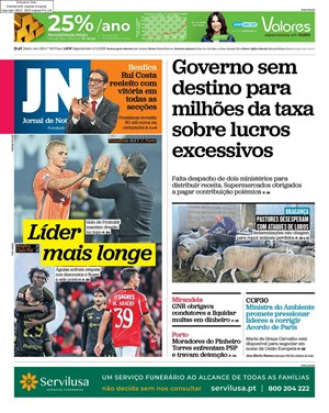 Capa de Jornal de Notícias