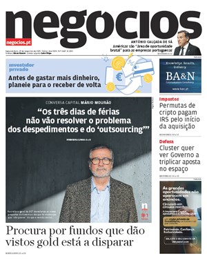 Capa de Jornal Negócios