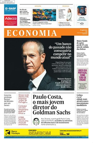 Capa de Expresso Economia