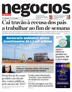 Capa de Jornal Negócios
