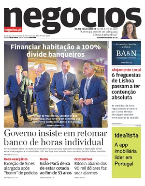 Capa de Jornal Negócios