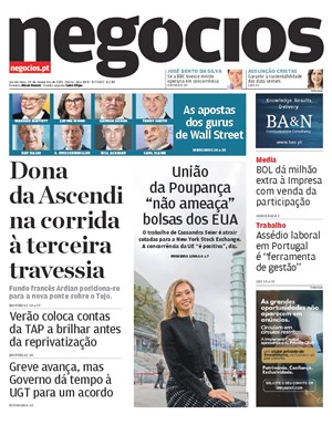 Capa de Jornal Negócios