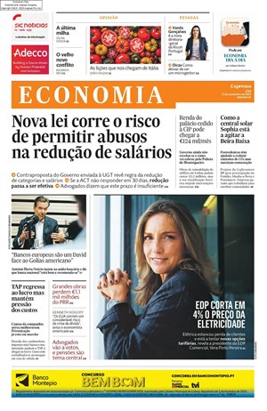 Capa de Expresso Economia