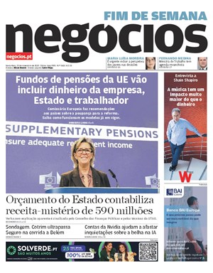 Capa de Jornal Negócios