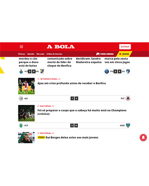 Capa de A Bola