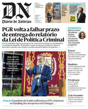 Capa de Diário de Notícias