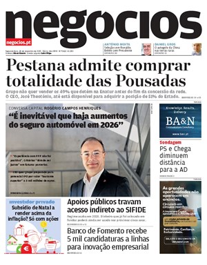 Capa de Jornal Negócios