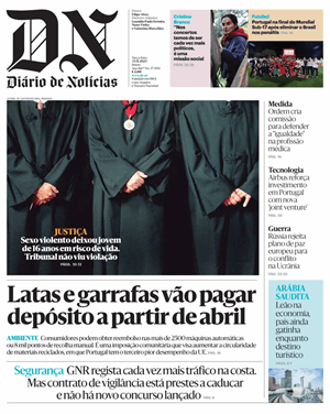 Capa de Diário de Notícias
