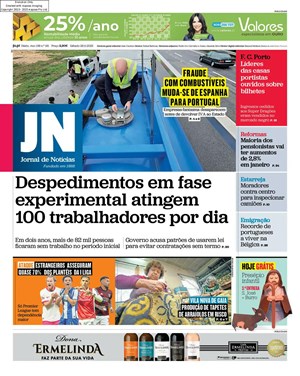 Capa de Jornal de Notícias