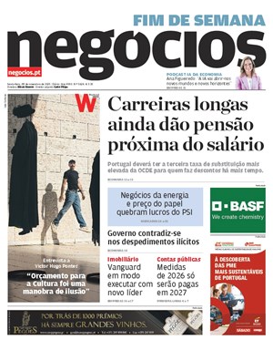 Capa de Jornal Negócios