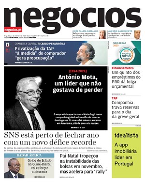 Capa de Jornal Negócios
