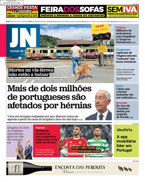 Capa de Jornal de Notícias