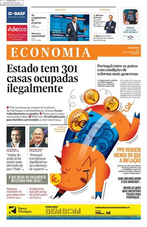 Capa de Expresso Economia