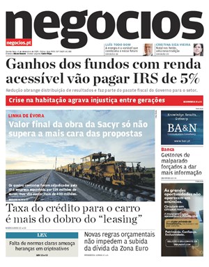 Capa de Jornal Negócios
