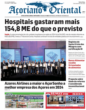 Capa de Açoriano Oriental