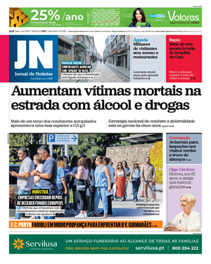 Capa de Jornal de Notícias