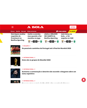 Capa de A Bola