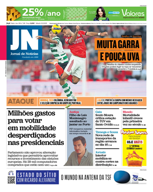 Capa de Jornal de Notícias