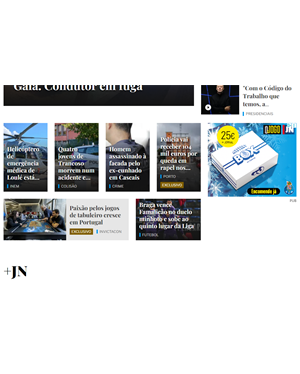 Capa de Jornal de Notícias