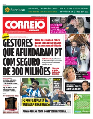 Capa de Correio da Manhã
