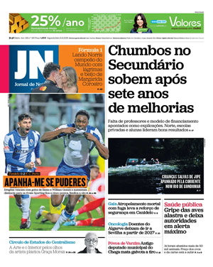 Capa de Jornal de Notícias